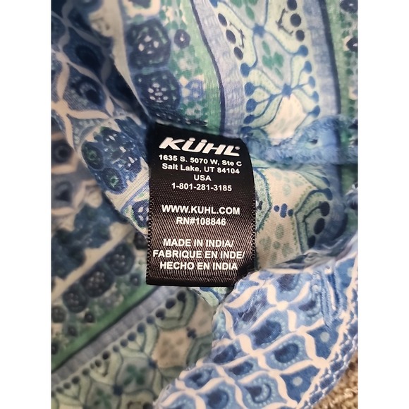 KUHL Women's S Blue Print Tank Top. Lightweight Striped - Picture 3 of 9